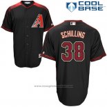 Maglia Baseball Uomo Arizona Diamondbacks 38 Curt Schilling Nero Cool Base