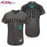 Maglia Baseball Uomo Arizona Diamondbacks 38 Robbie Ray Grigio Verde Alternato Flex Base