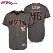 Maglia Baseball Uomo Arizona Diamondbacks 46 Patrick Corbin Grigio Rosso 2017 Flex Base