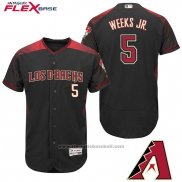 Maglia Baseball Uomo Arizona Diamondbacks 5 Rickie Weeks Jr. Nero Hispanic Heritage Flex Base