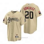 Maglia Baseball Uomo Arizona Diamondbacks Luis Gonzalez 2021 City Connect Replica Or