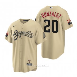 Maglia Baseball Uomo Arizona Diamondbacks Luis Gonzalez 2021 City Connect Replica Or