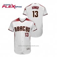 Maglia Baseball Uomo Arizona Diamondbacks Nick Ahmed Autentico Flex Base Bianco Rosso