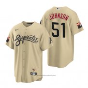 Maglia Baseball Uomo Arizona Diamondbacks Randy Johnson 2021 City Connect Replica Or