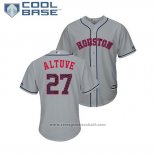 Maglia Baseball Uomo Astros Jose Altuve 2018 Stars & Stripes Cool Base Grigio