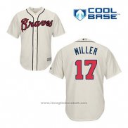 Maglia Baseball Uomo Atlanta Braves 17 Shelby Miller Crema Alternato Cool Base