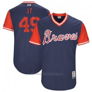 Maglia Baseball Uomo Atlanta Braves 2017 Little League World Series 49 Julio Teheran Blu