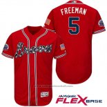 Maglia Baseball Uomo Atlanta Braves 5 Frojodie Freeman Braves Rosso 2017 All Star Flex Base