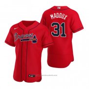 Maglia Baseball Uomo Atlanta Braves Greg Maddux Autentico Alternato 2020 Rosso