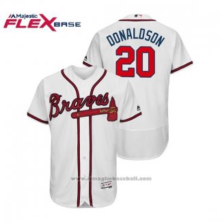 Maglia Baseball Uomo Atlanta Braves Josh Donaldson Flex Base Autentico Collezione Home Bianco