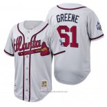 Maglia Baseball Uomo Atlanta Braves Shane Greene Cooperstown Collection Autentico Bianco