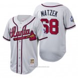 Maglia Baseball Uomo Atlanta Braves Tyler Matzek Cooperstown Collection Autentico Bianco