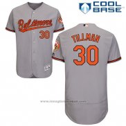 Maglia Baseball Uomo Baltimore Orioles 30 Chris Tillman Cool Base Grigio