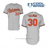 Maglia Baseball Uomo Baltimore Orioles 30 Chris Tillman Grigio Cool Base