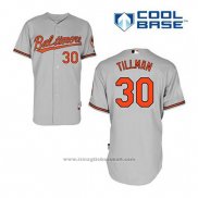 Maglia Baseball Uomo Baltimore Orioles 30 Chris Tillman Grigio Cool Base