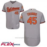 Maglia Baseball Uomo Baltimore Orioles 45 Mark Trumbo Grigio Flex Base