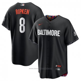 Maglia Baseball Uomo Baltimore Orioles Cal Ripken 2023 City Connect Replica Nero