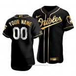 Maglia Baseball Uomo Baltimore Orioles Personalizzate Golden Edition Autentico Nero