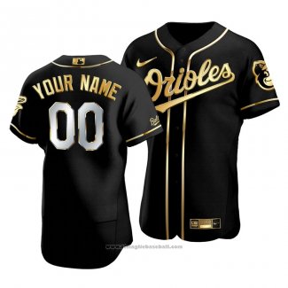 Maglia Baseball Uomo Baltimore Orioles Personalizzate Golden Edition Autentico Nero