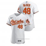 Maglia Baseball Uomo Baltimore Orioles Richard Bleier Authentic Bianco