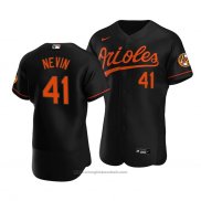 Maglia Baseball Uomo Baltimore Orioles Tyler Nevin Autentico Alternato Nero