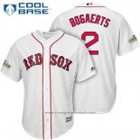 Maglia Baseball Uomo Boston Red Sox 2017 Postseason 2 Xander Bogaerts Bianco Cool Base