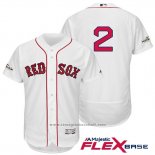 Maglia Baseball Uomo Boston Red Sox 2017 Postseason Xander Bogaerts Bianco Flex Base