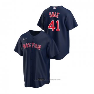 Maglia Baseball Uomo Boston Red Sox Chris Sale Replica Alternato Blu