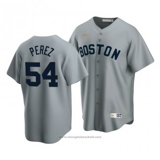 Maglia Baseball Uomo Boston Red Sox Martin Perez Cooperstown Collection Road Grigio