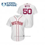 Maglia Baseball Uomo Boston Red Sox Mookie Betts Cool Base Home Bianco