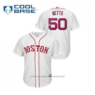 Maglia Baseball Uomo Boston Red Sox Mookie Betts Cool Base Home Bianco