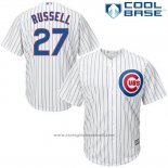 Maglia Baseball Uomo Chicago Cubs 27 Addison Russell Bianco Cool Base
