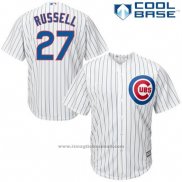 Maglia Baseball Uomo Chicago Cubs 27 Addison Russell Bianco Cool Base