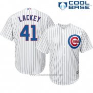 Maglia Baseball Uomo Chicago Cubs 41 John Lackey Bianco Cool Base