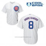 Maglia Baseball Uomo Chicago Cubs 8 Andre Dawson Bianco Home Cool Base