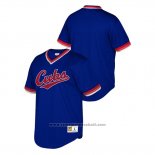 Maglia Baseball Uomo Chicago Cubs Cooperstown Collection Mesh Wordmark V-Neck Blu2