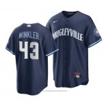 Maglia Baseball Uomo Chicago Cubs Dan Winkler 2021 City Connect Replica Blu