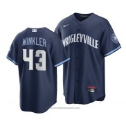 Maglia Baseball Uomo Chicago Cubs Dan Winkler 2021 City Connect Replica Blu