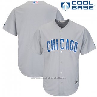 Maglia Baseball Uomo Chicago Cubs Grigio Cool Base