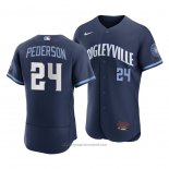 Maglia Baseball Uomo Chicago Cubs Joc Pederson 2021 City Connect Autentico Blu