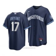 Maglia Baseball Uomo Chicago Cubs Kris Bryant 2021 City Connect Replica Blu