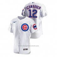 Maglia Baseball Uomo Chicago Cubs Kyle Schwarber Autentico Bianco