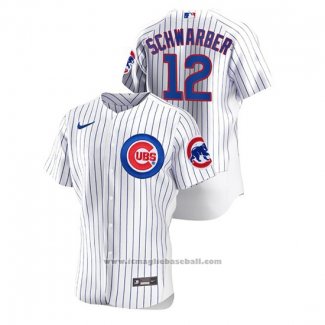 Maglia Baseball Uomo Chicago Cubs Kyle Schwarber Autentico Bianco