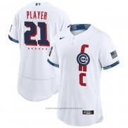 Maglia Baseball Uomo Chicago Cubs Personalizzate 2021 All Star Autentico Bianco