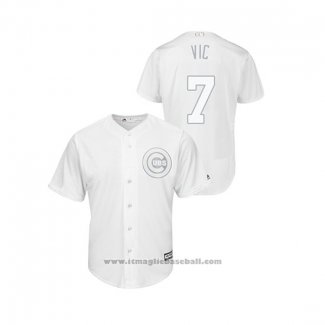 Maglia Baseball Uomo Chicago Cubs Victor Caratini 2019 Players Weekend Vic Replica Bianco