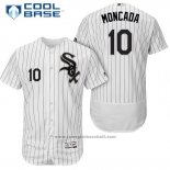 Maglia Baseball Uomo Chicago White Sox 10 Yoan Moncada Bianco Home Autentico Collection Giocatore Cool Base