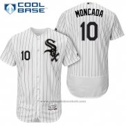 Maglia Baseball Uomo Chicago White Sox 10 Yoan Moncada Bianco Home Autentico Collection Giocatore Cool Base