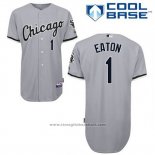 Maglia Baseball Uomo Chicago White Sox 1 Adam Eaton Grigio Cool Base