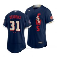 Maglia Baseball Uomo Chicago White Sox Liam Hendriks 2021 All Star Autentico Blu