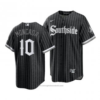 Maglia Baseball Uomo Chicago White Sox Yoan Moncada 2021 City Connect Replica Nero